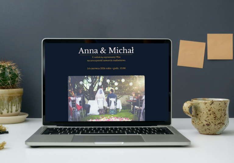 Zaproszeni.com.pl - Laptop mockup