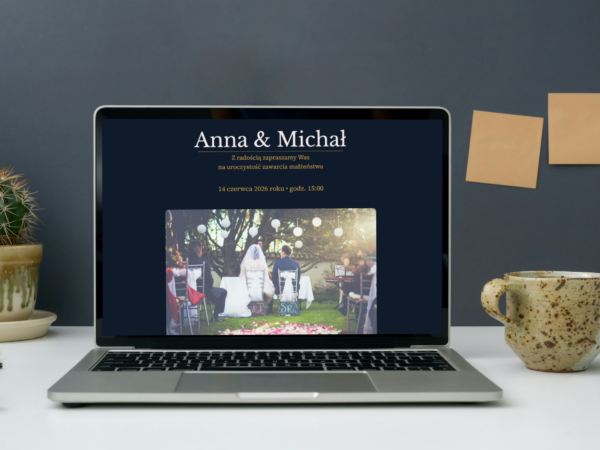 Zaproszeni.com.pl - Laptop mockup