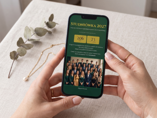 Zaproszenie Online na Studniówkę – Emerald Royale