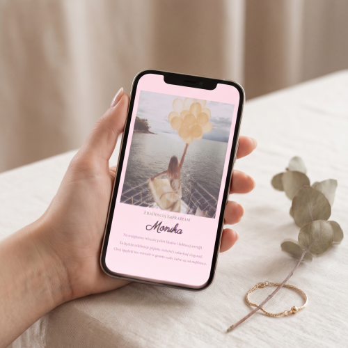 Zaproszenie na 18 – Soft Blush Elegance (Princess Edition)